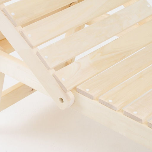 Шезлонг деревянный, 206.5×50.5 см, с регулируемым подголовником