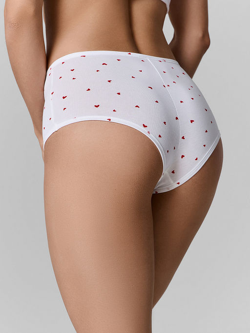Цена за 2 штуки! Трусы шорты женские с принтом в сердечко - Mark formelle фото 4