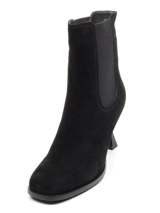 04-E29W-17B BLACK Ботильоны зимние женские (натуральная замша, натуральный мех) - Фабричный китай фото 6