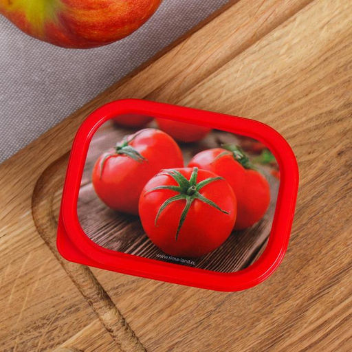 Цена за 2 шт. Ланч - бокс прямоугольный Томаты, 150 мл - Сима-Ленд фото 2