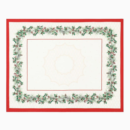 Набор новогодний Christmas wreath, скатерть 150×220 см ±3 см с ВГМО, салфетка 40×40 см-12 шт., 100% хлопок