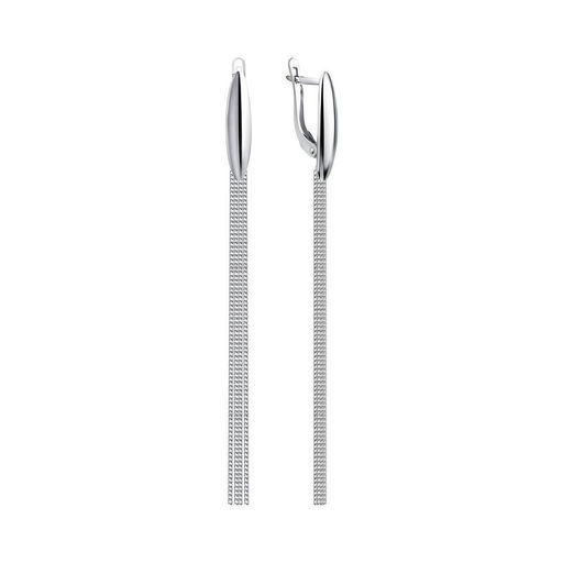 Серьги из серебра без вставки, Л-26349
