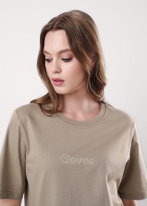 CLE Футболка жен. 356870кк бежевый - Clever wear фото 2