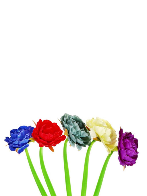 Ручка-прикол Пион, чёрный стержень, гелевая, МИКС