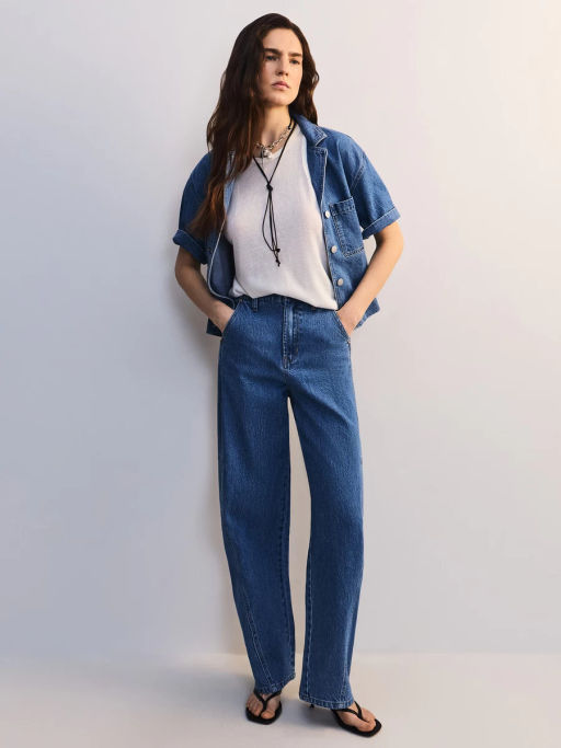 Джинсовая рубашка с коротким рукавом ZR2605092360-102 / Zarina