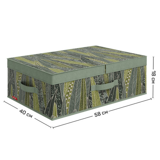 VAL GR-BOX-LD Короб стеллажный с двойной крышкой, 58*40*18 см, GREEN, шт