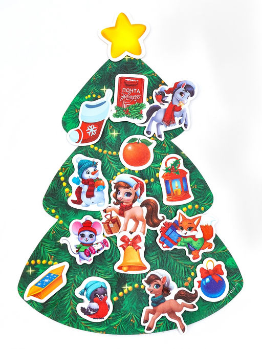 Игрушка развивающая новогодняя «Веселые липучки. Веселая лошадка»