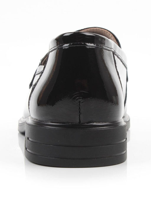 03-DEB33-2 BLACK Лоферы женские (натуральная кожа)