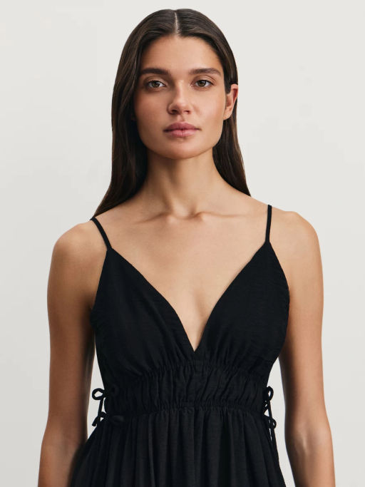 Сарафан с V-образным вырезом из жатой вискозы / Zarina  фото 6