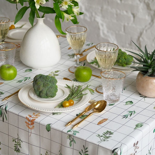 Скатерть «Этель» Flora 149×110 см, 100% хлопок, саржа 190 г/м²