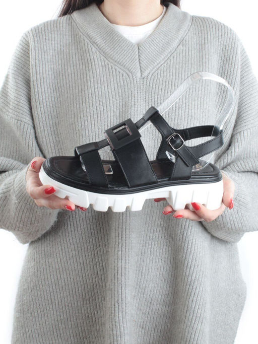 08-PEY195-3 BLACK Босоножки женские (натуральная кожа) - Фабричный китай фото 2