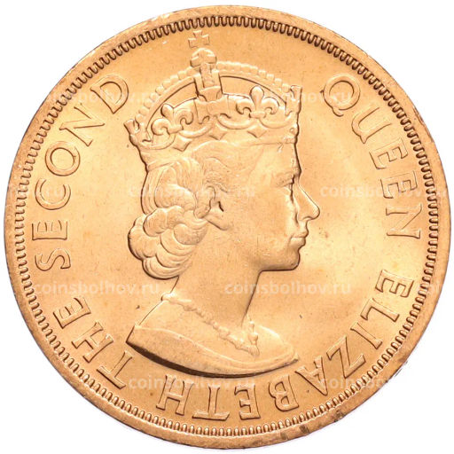 Монета 2 цента 1965 года Британские Восточные Карибы