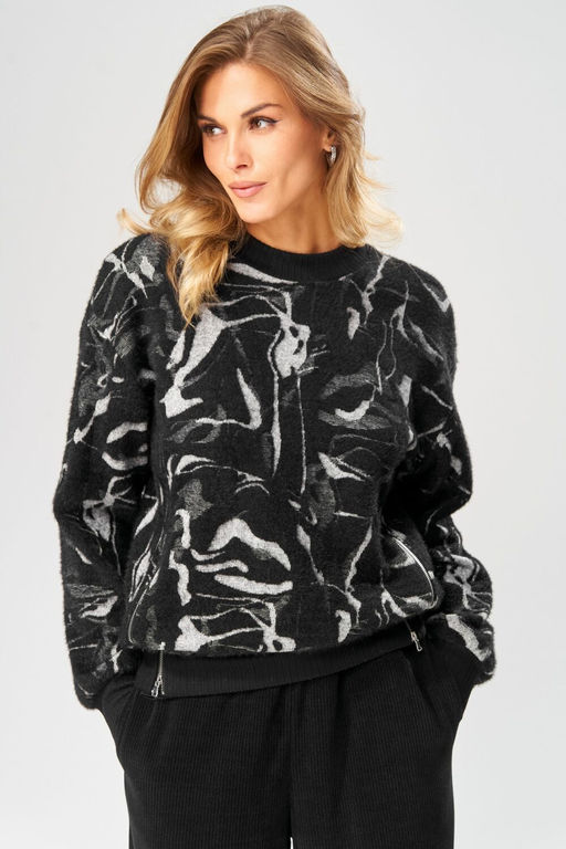 Джемпер LAIKONY 104 черно-серый  фото 4