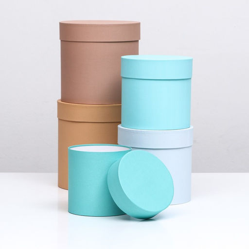Набор круглых коробок 5 в 1, Ассорти 20х20-14х14 - Simaland фото 2
