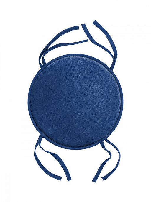 Подушка на стул D35 синий фланель