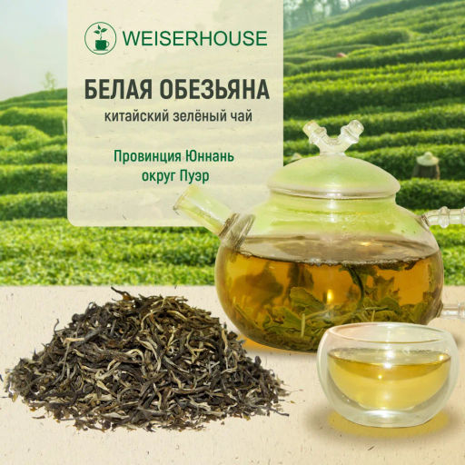 Живой чай / Белая обезьяна (живой чай), 1 уп. * 100 гр.