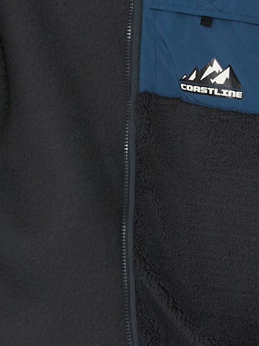 Dik Yaka Pel?? Erkek ?ocuk Fermuarl? Sweatshirt - Waikiki фото 2