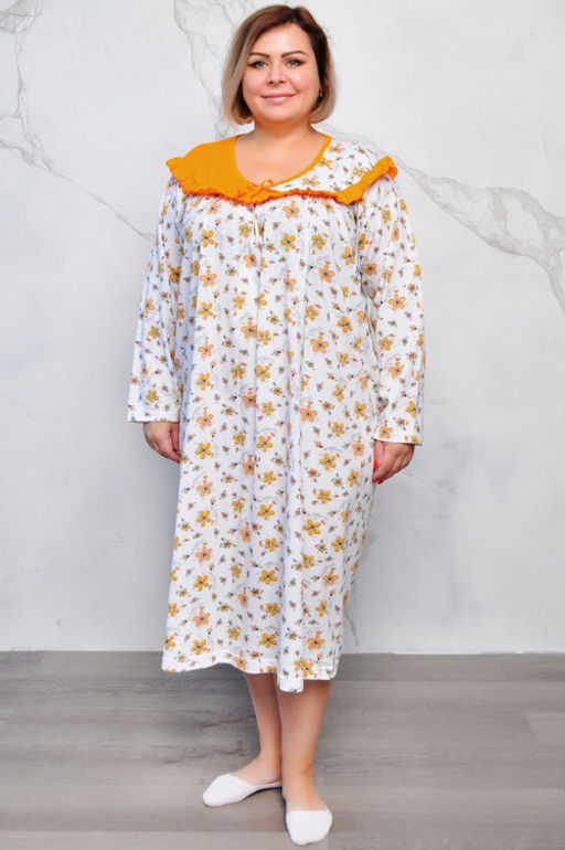 Арт. 2540 Ночная сорочка с дл. рукавом Цвет:ассорти - Калинка фото 4