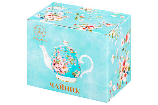 Чайник 380 мл 17*10*12 см Яблоневый цвет на голубом NEW BONE CHINA - Elan gallery фото 10