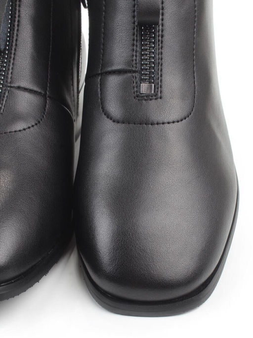 01-M43-16 BLACK Ботинки демисезонные женские (натуральная кожа)