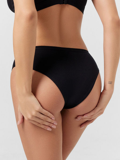 Трусы женские слипы мультипак (5 шт.) в черном цвете