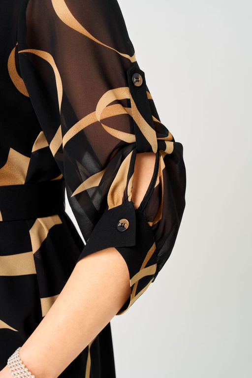 Платье EVA GRANT 7046 принт ленты