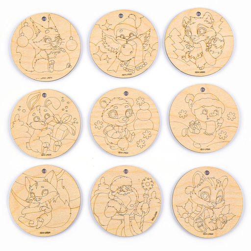 Заготовки для творчества на новый год Шары, с карандашами