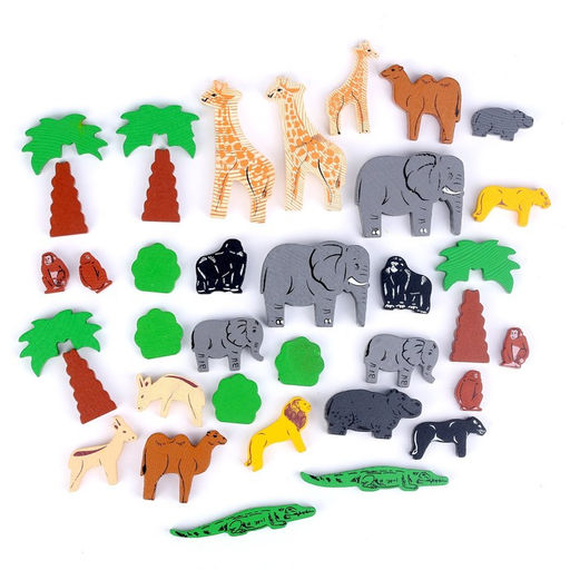 Конструктор деревянный «Африка», 35 деталей