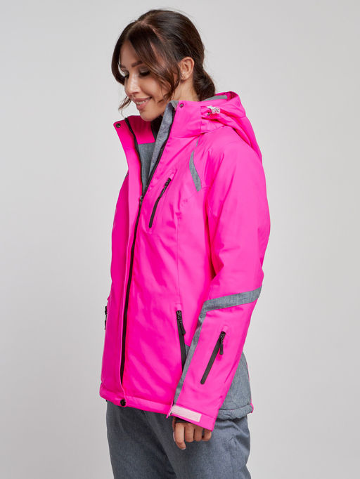 Горнолыжная куртка женская зимняя розового цвета 2316R - Chunmai фото 5