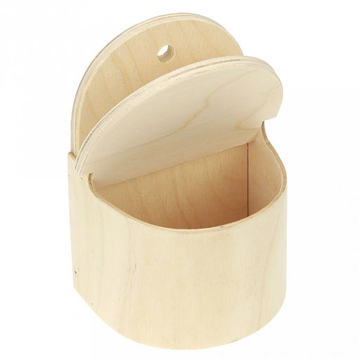 Солонка деревянная на 0,3кг, 9х12,5х14,5см, малая, фанера (Россия) - Домашняя мода фото 2