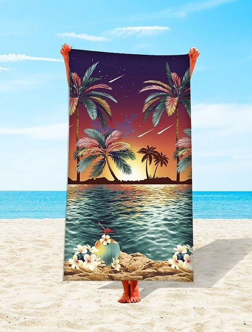 Полотенце банное Гавайи 80*150 см. вафля хлопок 100% - Лен поволжья фото 2