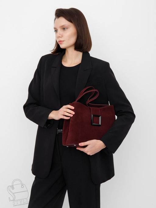 Сумка женская кожаная 2400YF angola red Polina&Eiterou в Новосибирске