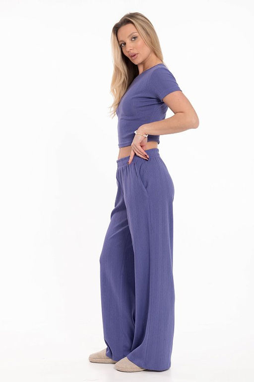 Футболка облегающая из рибаны М325433с сиреневый - Елена фото 5