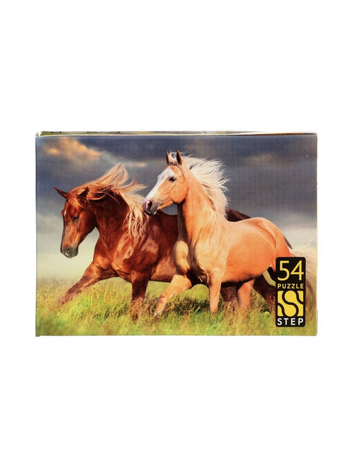 Цена за 20 шт. Пазл 54 эл. "Лошади. Символ года" МИКС