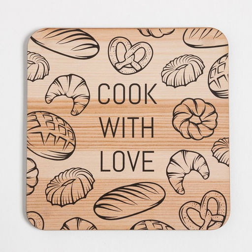 Набор кухонный Доляна Cook with love: прихватка, подставка под горячее  фото 2