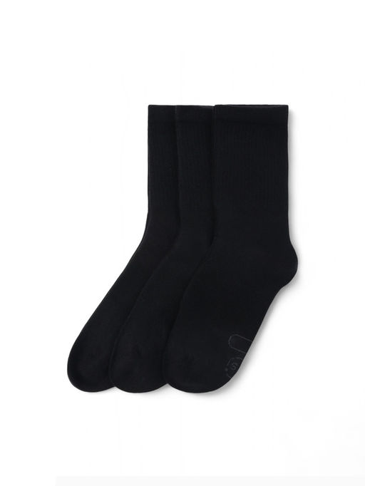 Носки мужские спортивные хлопковые, набор 3 пары Resport, размер 46-47, чёрные