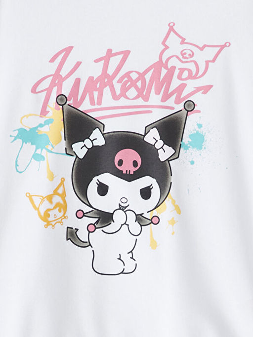 Kuromi Bask?l? K?z ?ocuk Sweatshirt ve E?ofman Alt?