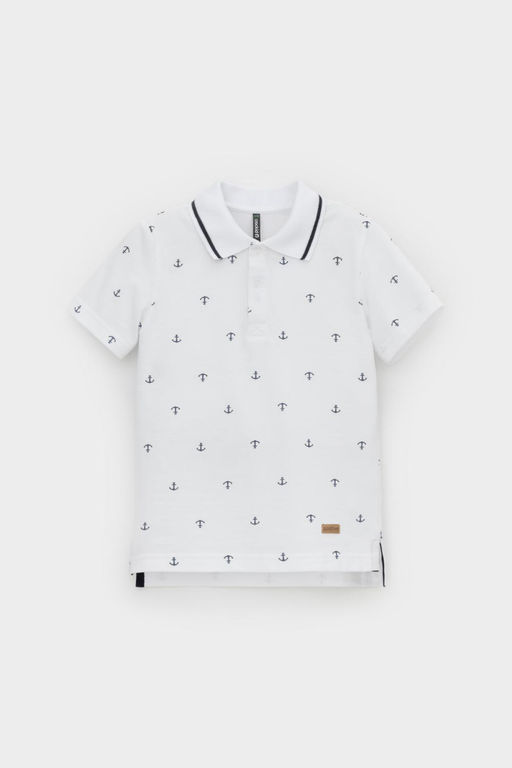 КР 302232-1/белый,морские якоря к569 джемпер-поло для мал - Crockid фото 2