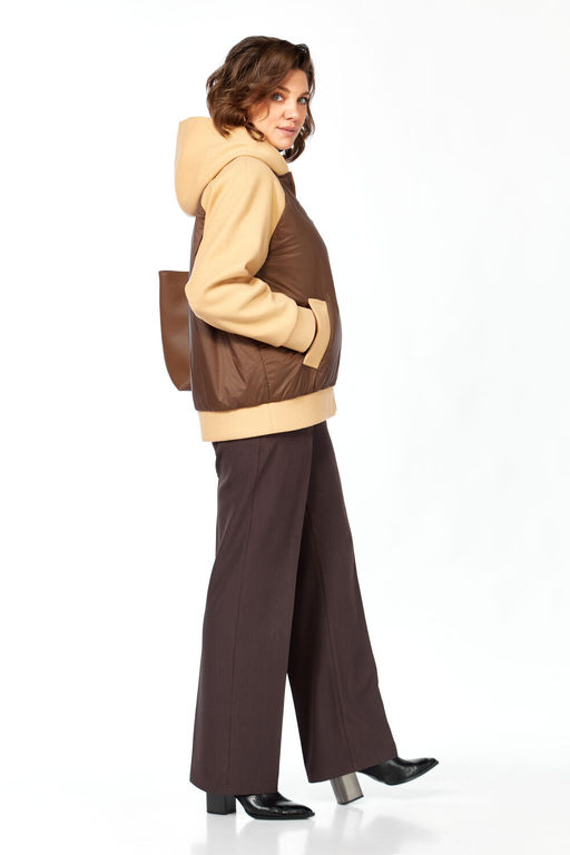 Куртка LADY SECRET 9011 беж + шоколад