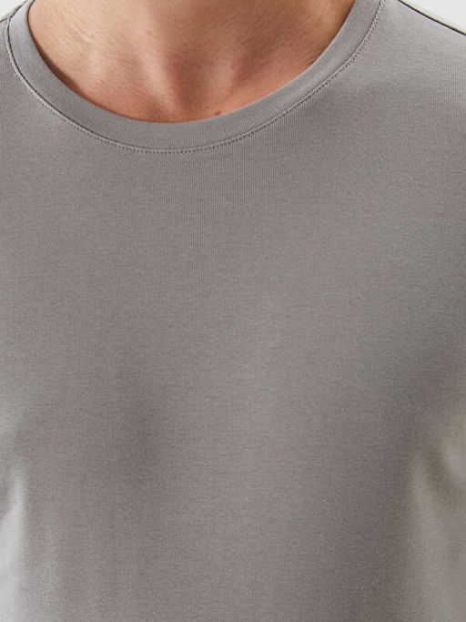 Bisiklet Yaka Uzun Kollu Penye Erkek Ti??rt