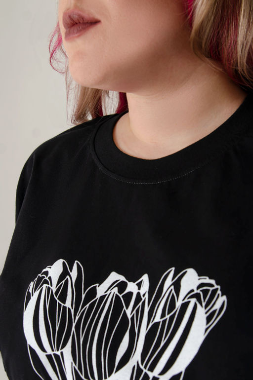 Арт. 3-1152 Футболка женская 50-58 (5 шт) Цвет:черный - Калинка фото 20