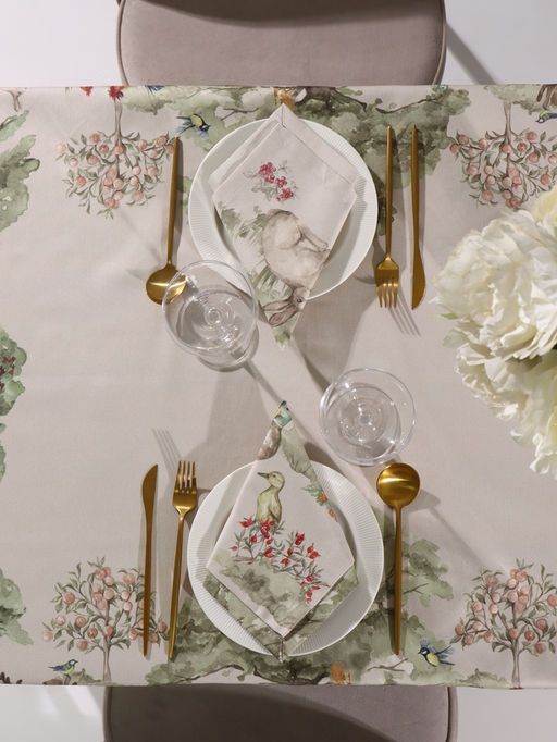 Набор кухонный «Этель» Forest landscape: скатерть 148×112±2 см с ГМВО, салфетка 40×40 см - 4 шт.