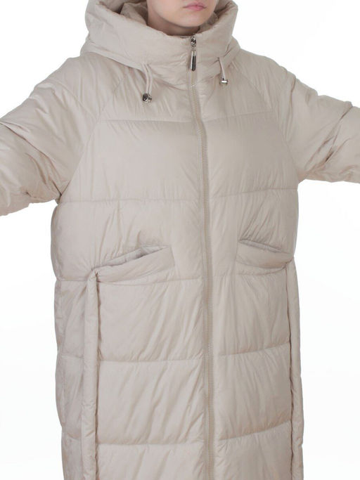 8891 LT. BEIGE Пальто зимнее женское (200 гр. холлофайбер)