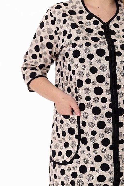 Халат М325401бч бежевый/черный - Елена фото 6