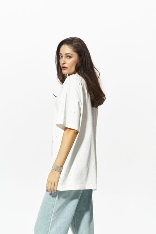 Футболка со стразами White - Erist store фото 4