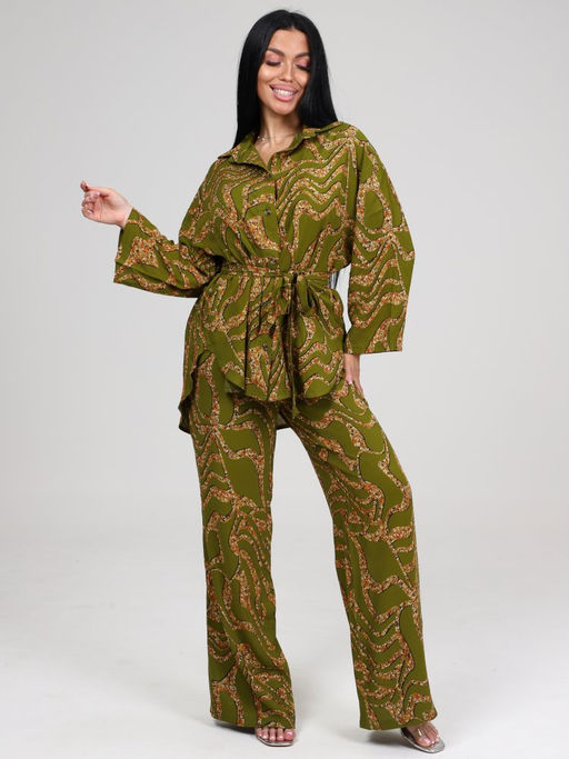 077 ЖЕНСКИЙ КОСТЮМ (брюки) (Светло-зелёный) - А-дина фото 2