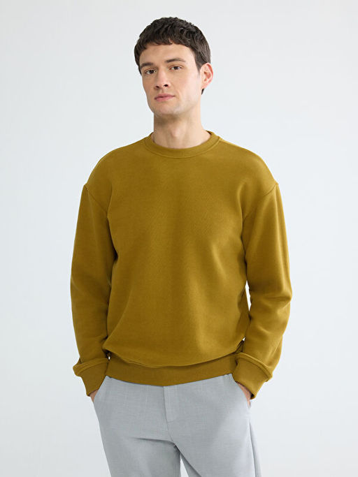 Bisiklet Yaka Erkek Sweatshirt