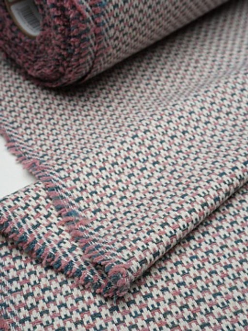 Шерсть пальтово-костюмная Твид Букле цв.молочный/розовый, ш.1.55м, шерсть-50%, п/э-50%, 430гр/м.кв - Купава фото 9