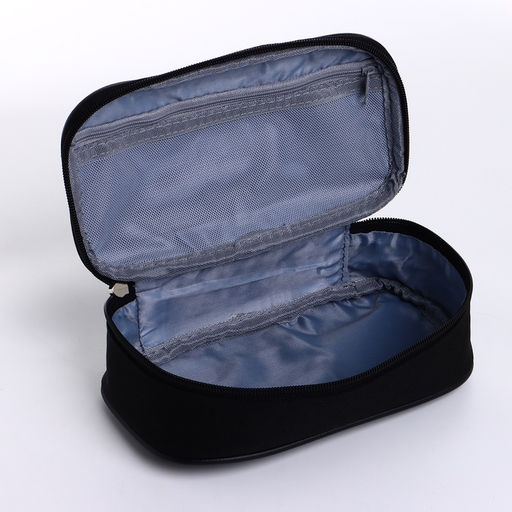 Косметичка-пенал на молнии, на подкладке, Style, чёрная - Simaland фото 3