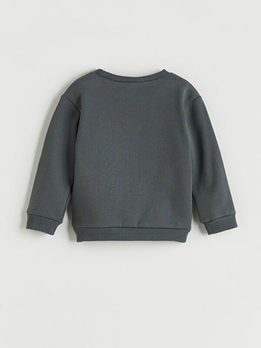 Bisiklet Yaka Bask?l? K?z ?ocuk Sweatshirt